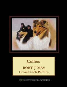 Paperback Collies: Robt. J. May Cross Stitch Pattern [Large Print] Book