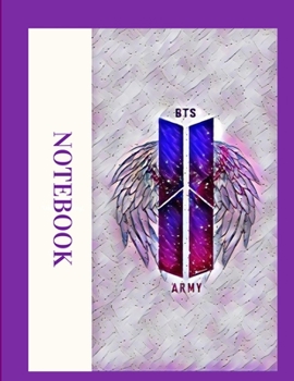 BTS Wings Notebook: 150 pages college ruled line paper