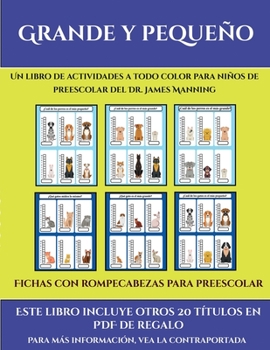 Paperback Fichas con rompecabezas para preescolar (Grande y peque?o): Este libro contiene 30 fichas con actividades a todo color para ni?os de 4 a 5 a?os [Spanish] Book