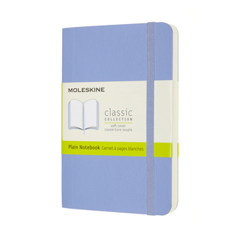 Hardcover Moleskine Classic Notebook, Pocket, Plain, Hydrangea Blue, Soft Cover (3.5 X 5.5) Book