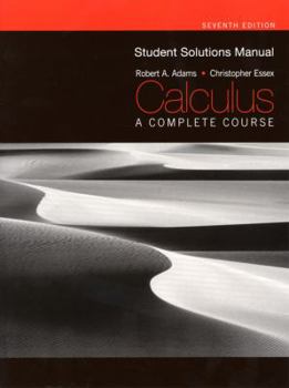 Paperback Student Solutions Manual for Calculus: A Complete Course, Seventh Edition Book