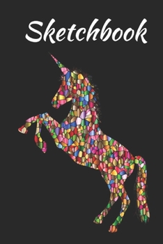 Sketch book: Cute Unicorn Kawaii Sketchbook for Girls Blank Paper for Drawing, Doodling or Learning to Draw, Sketch Books For Kids [120 pages | dotted paper | 6 x 9 inch | Soft Cover]