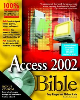 Paperback Access 2002 Bible [With CDROM] Book