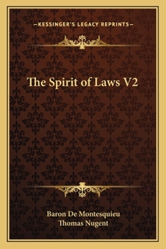Paperback The Spirit of Laws V2 Book