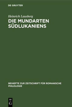 Hardcover Die Mundarten Südlukaniens [German] Book