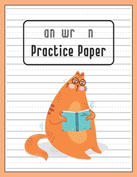 Handwriting Practice Paper: Blank Paper Notebook with Dotted Lined Sheets for K-3 Students Handwriting Workbook 100 Pages 8.5x11 Inch Cute Smart Cat Cover