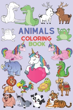 Paperback Animals Coloring Book: Easy and fun educational coloring book for kids Book