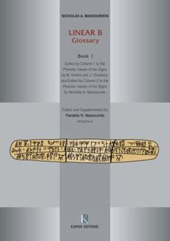 Paperback Linear B Glossary, Book 1 Book
