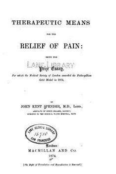 Paperback Therapeutic means for the relief of pain Book