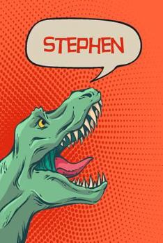 Paperback Stephen: Personalized Dino Isometric Dot Paper Notebook 120 Pages 6x9 Book