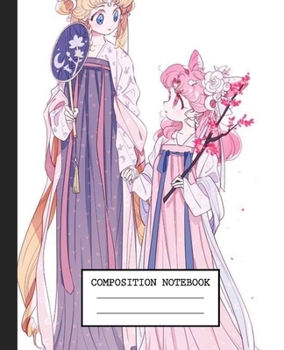 Notebook: Anime Japan Sailor Moon Soft Glossy Cover Graph Paper Pages Book 7.5 x 9.25 Inches 110 Pages