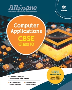 Paperback All In One Class 10th Computer Application for CBSE Exam 2024 Book