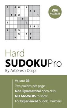 Paperback Hard Sudoku Pro: Book for Experienced Puzzlers (200 puzzles) Vol. 33 Book