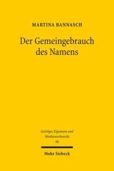 Paperback Der Gemeingebrauch Des Namens [German] Book