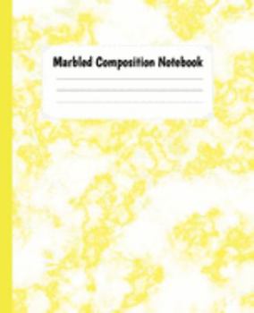 Paperback Marbled Composition Notebook: yellow Marble Wide Ruled Paper Notebook lined Journal For Kids Students & Teachers Lined Journal For School And Colleg Book