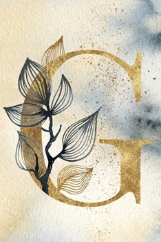 Monogram Notebook G: 6 x 9 Gold Initial Diary for Women (Personalized Letter Design)