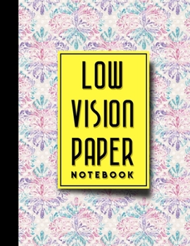 Low Vision Paper Notebook: vision handwriting paper, Low Vision Writing Aids, Hydrangea Flower Cover, 8.5" x 11", 200 pages