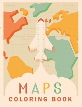 Paperback Maps Coloring Book: World Geography Workbook, Geography Coloring Book