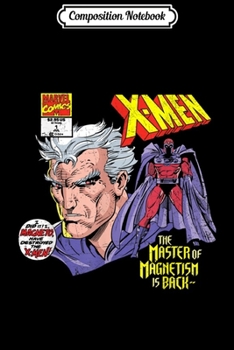 Paperback Composition Notebook: Marvel X-Men Magneto Master of Magnetism Comic Black Journal/Notebook Blank Lined Ruled 6x9 100 Pages Book