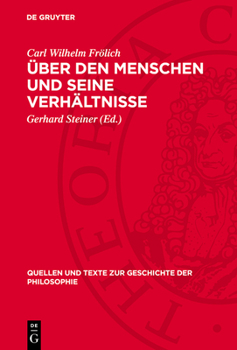 Hardcover Über Den Menschen Und Seine Verhältnisse [German] Book