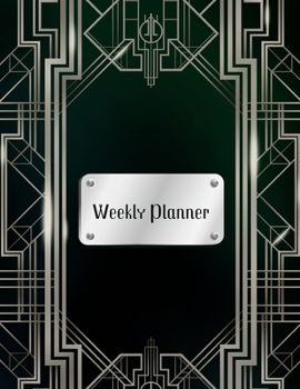 Paperback Art Deco Weekly Planner: With Habit Tracker, Phone Book and Password Log Book