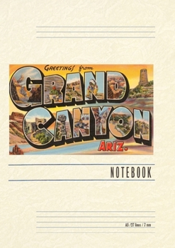 Paperback Vintage Lined Notebook Greetings from Grand Canyon Book