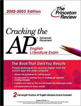 Paperback Cracking the AP English Literature, 2002-2003 Edition Book