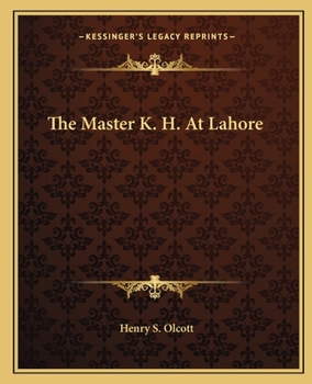 Paperback The Master K. H. At Lahore Book