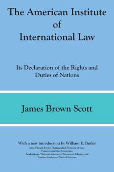 Paperback The American Institute of International Law Book