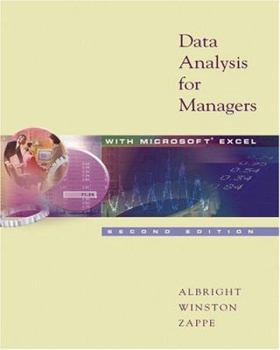 Hardcover Data Analysis for Managers with Microsoft Excel [With CDROM and Infotrac] Book
