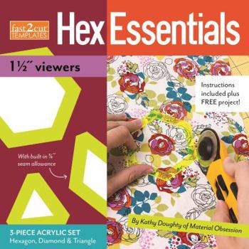 Paperback Fast2cut(r) Hexessentials 1 1/2" Viewers: 3-Piece Acrylic Hexagon, Diamond & Triangle Set Book