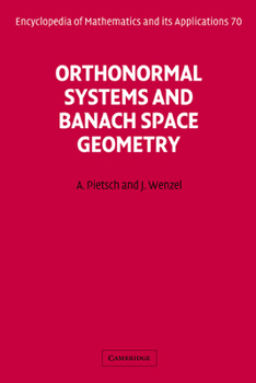 Hardcover Orthonormal Systems and Banach Space Geometry Book