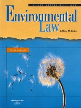Paperback Environmental Law (Black Letter Outline) Book