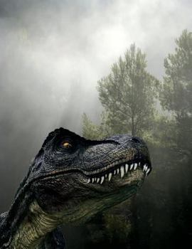 Paperback Dinosaur In Forest Composition Book: 8.5 x 11 College Ruled Line Paper 200 pages (100 sheets) Book