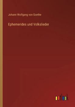 Paperback Ephemerides und Volkslieder [German] Book