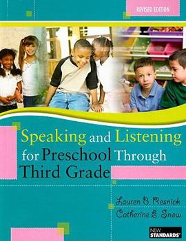 Paperback Speaking and Listening for Preschool Through Third Grade [With DVD] Book