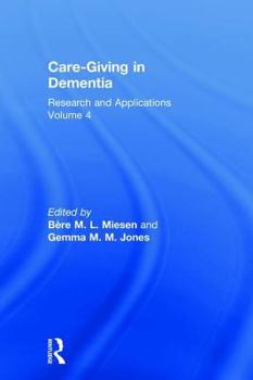 Paperback Care-Giving in Dementia: Research and Applications Book