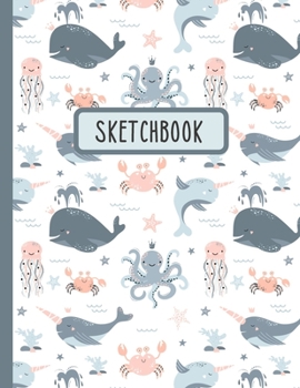 Paperback Sketchbook: Large Notebook for Drawing, Doodling or Sketching: 108 Pages, 8.5" x 11". (Framed Blank Paper Drawing and Writing Jour Book