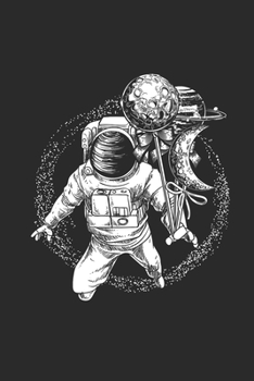 Paperback Astronaut With Candy Planets: Graph Paper Notebook (6" x 9" - 120 pages) Universe Notebook for Daily Journal, Diary, and Gift Book