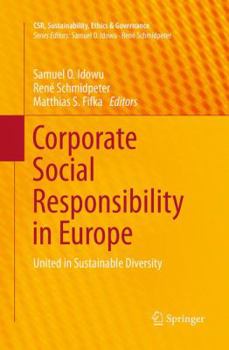 Paperback Corporate Social Responsibility in Europe: United in Sustainable Diversity Book