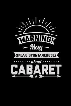 Speak about cabaret: 6x9 CABARET | blank with numbers paper | notebook | notes