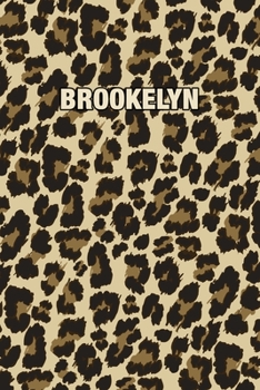 Paperback Brookelyn: Personalized Notebook - Leopard Print Notebook (Animal Pattern). Blank College Ruled (Lined) Journal for Notes, Journa Book
