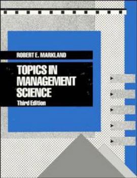 Hardcover Topics in Management Science Book