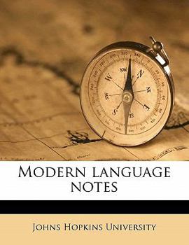 Paperback Modern language note, Volume 34 Book