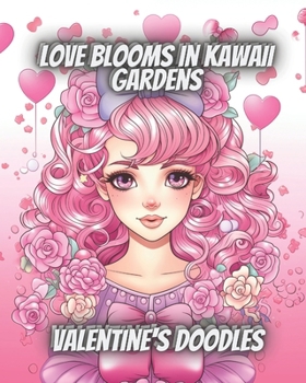 Paperback Love Blooms in Kawaii Gardens: Valentine's Doodles: Magic book for children of all ages Book