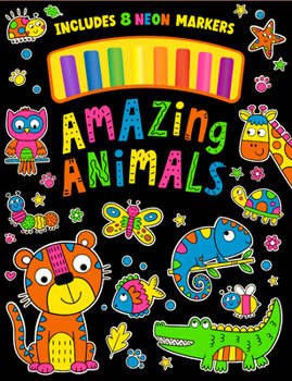 Misc. Amazing Animals: Coloring Kit with Neon Markers - Small Book