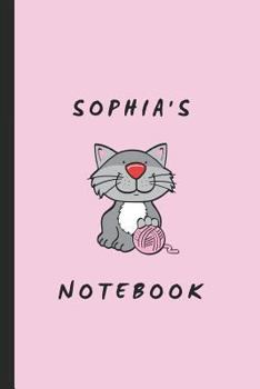 Sophia's Notebook: Personalised Cat Themed Notepad