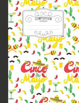 Paperback Composition Notebook: Wide Ruled Comp Books for School - Jalapeno Peppers Fiesta Book