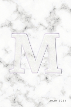 Paperback M 2020-2021: Weekly Monthly Planner - Personalized Marble Monogram - 6x9 in - 2020 Calendar Organizer with Bonus Dotted Grid Pages Book