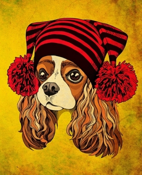 Notebook: Cute Dog Composition Notebook Journal with Fun Knit Hat|7.5 x 9.25|110 Pages|Wide-Ruled| Glossy Cover| Use for Notes, Ideas, School, To-Do-List,Creative Ideas